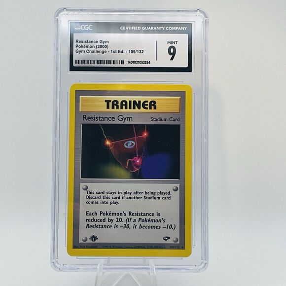 Pokémon Resistance Gym Gym Challenge 109/132 - 2000 1st Edition Graded CGC 9 - Picture 1 of 2